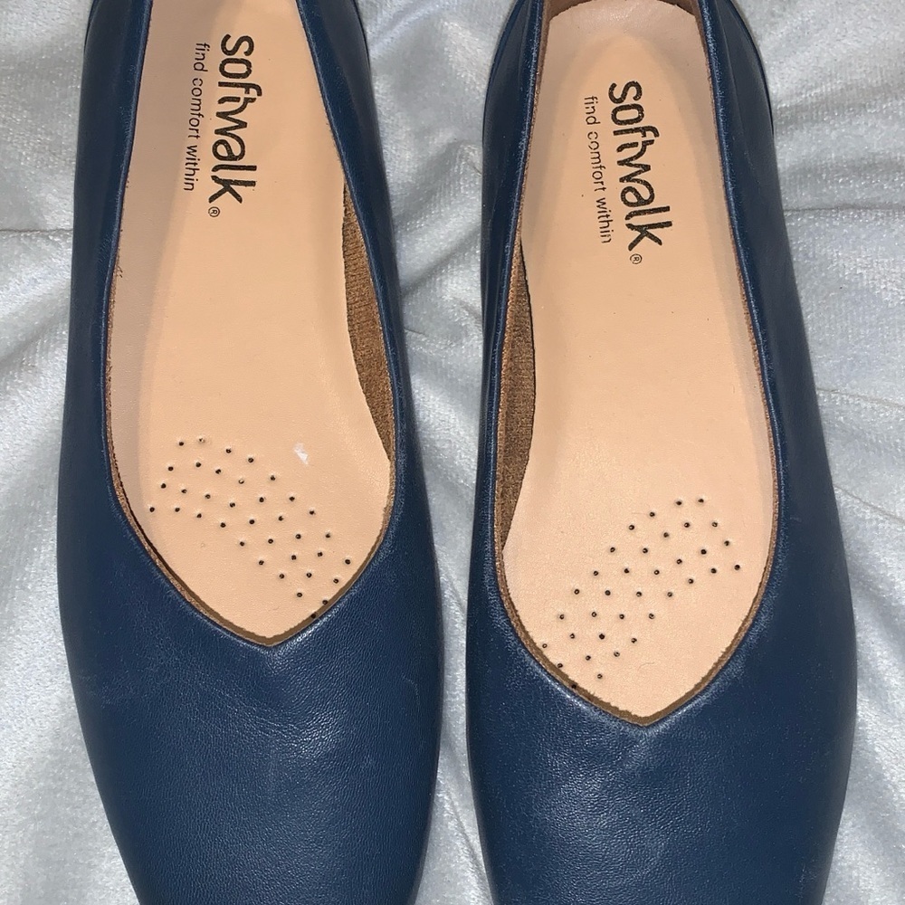 SoftWalk Vellore Women's Navy ballet Flats wide 8.5 W - Picture 12 of 12